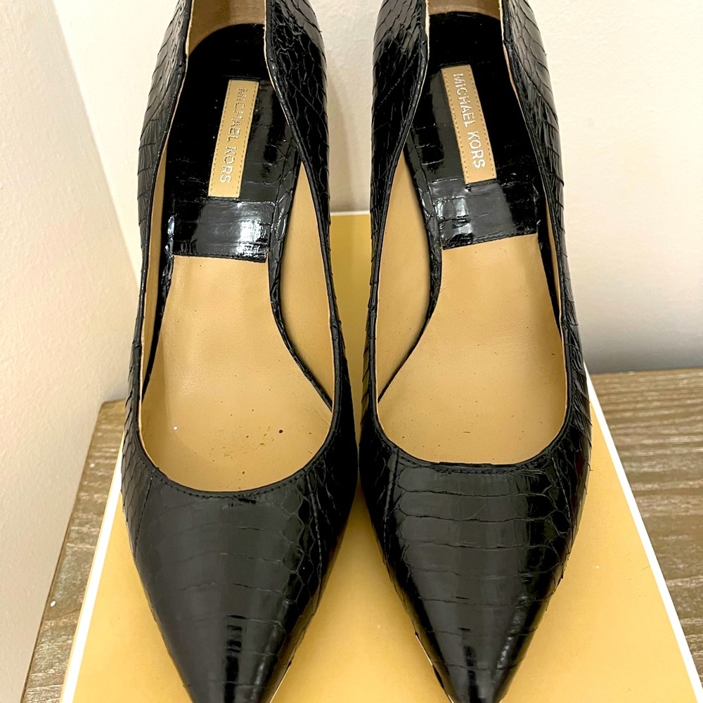 Michael Kors Collection Avra Genuine Snake Solid